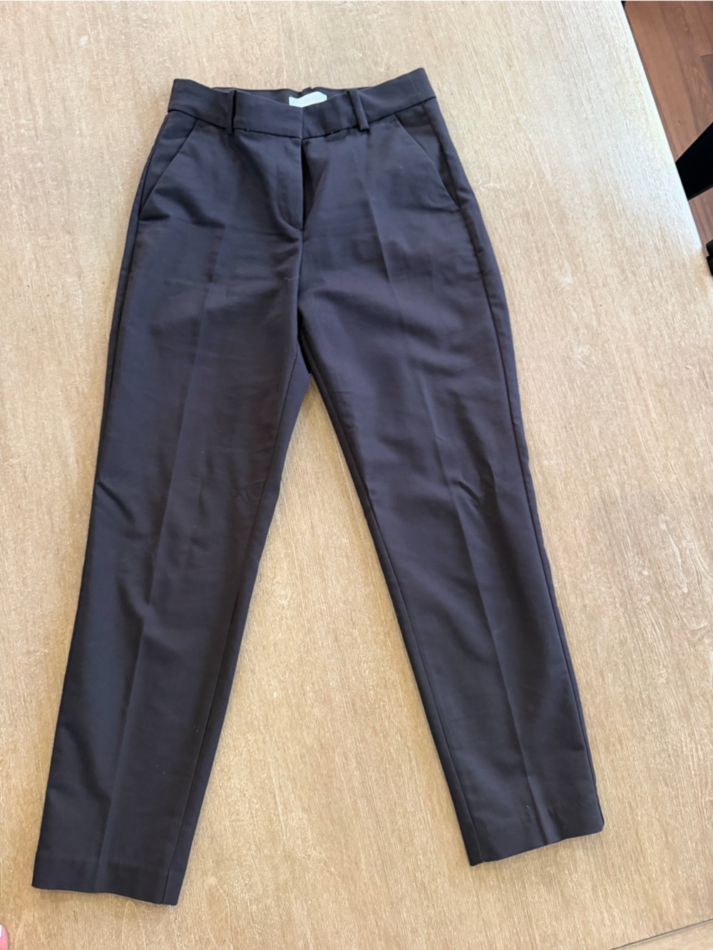 H&M Size 2 Brown Straight Leg Dress Pants Office Career Trousers